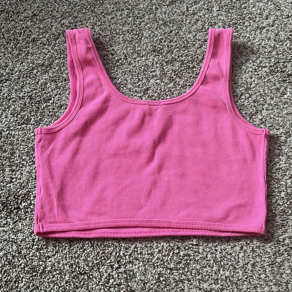 GARAGE pink Ribbed Tank Top - Picture 3 of 3